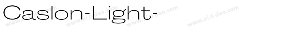 Caslon-Light字体转换