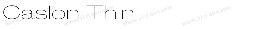 Caslon-Thin字体转换