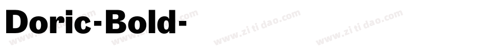 Doric-Bold字体转换