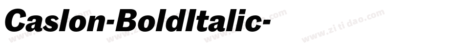 Caslon-BoldItalic字体转换