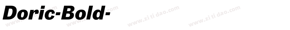 Doric-Bold字体转换