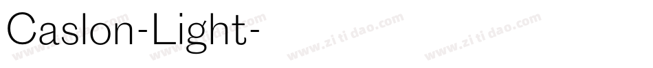 Caslon-Light字体转换