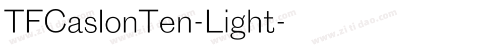 TFCaslonTen-Light字体转换