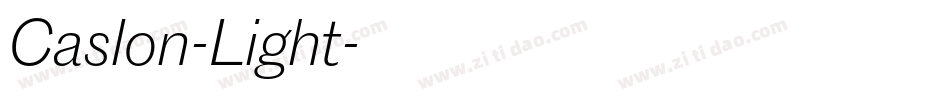 Caslon-Light字体转换