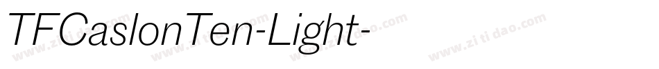 TFCaslonTen-Light字体转换