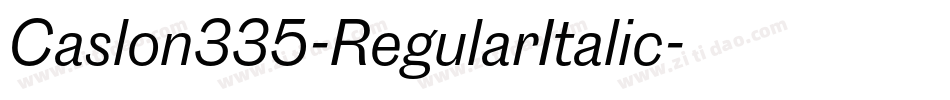 Caslon335-RegularItalic字体转换