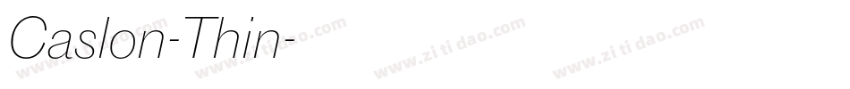 Caslon-Thin字体转换