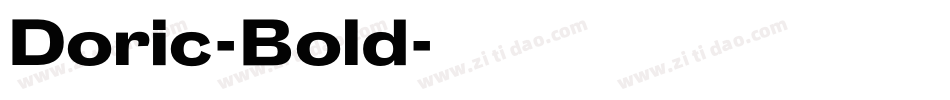 Doric-Bold字体转换