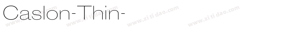 Caslon-Thin字体转换