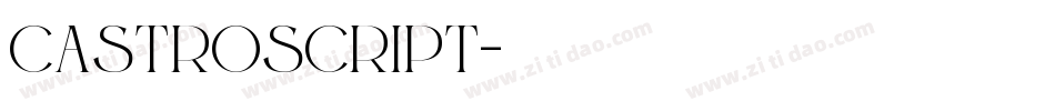 castroscript字体转换