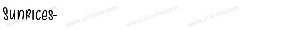 Sunrices字体转换