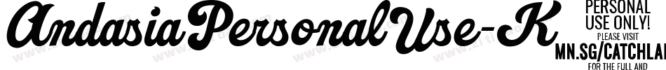 AndasiaPersonalUse-K7OEA字体转换