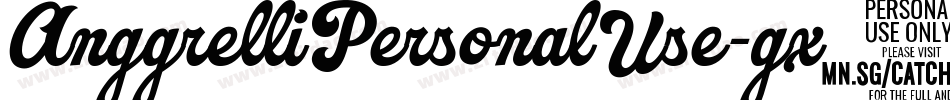 AnggrelliPersonalUse-gx283字体转换