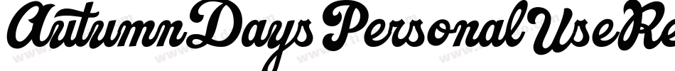 AutumnDaysPersonalUseRegular-6Yj6M字体转换