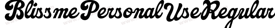 BlissmePersonalUseRegular-ALGDx字体转换