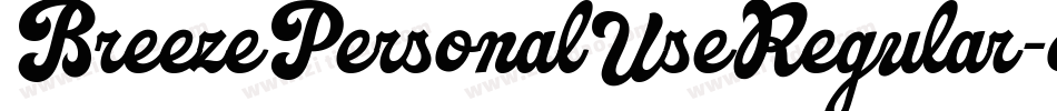 BreezePersonalUseRegular-oYBz字体转换