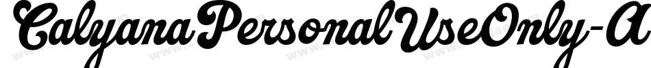 CalyanaPersonalUseOnly-AVZ7字体转换