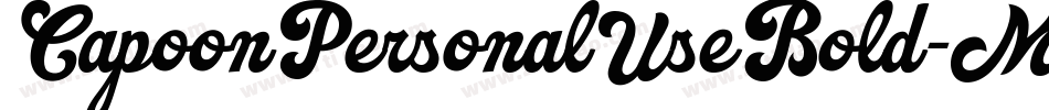 CapoonPersonalUseBold-MRmY字体转换