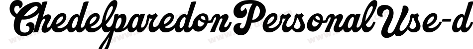 ChedelparedonPersonalUse-dGwg字体转换