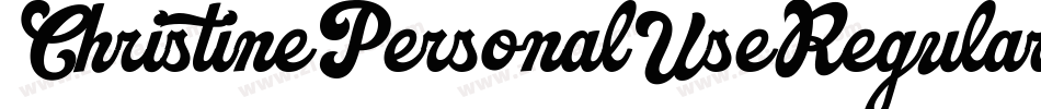 ChristinePersonalUseRegular-8MaBM字体转换