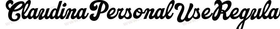 ClaudinaPersonalUseRegular-4pA4字体转换