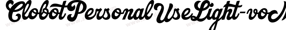 ClobotPersonalUseLight-voMM字体转换