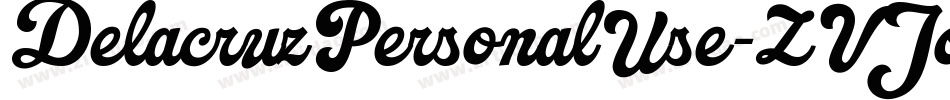 DelacruzPersonalUse-ZVJo3字体转换