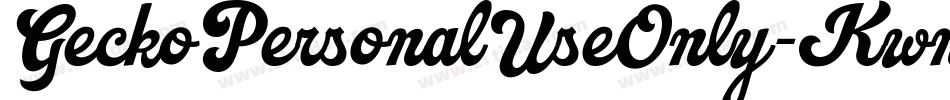 GeckoPersonalUseOnly-KwnX字体转换 GeckoPersonalUseOnly-KwnX字体转换