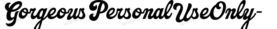 GorgeousPersonalUseOnly字体转换