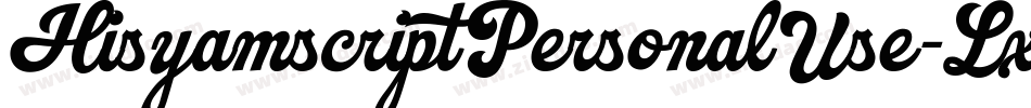 HisyamscriptPersonalUse-LxKW字体转换