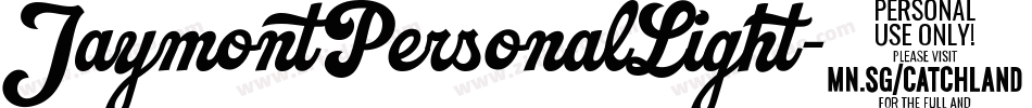 JaymontPersonalLight-6Aqv字体转换