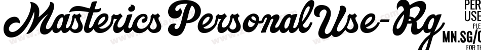 MastericsPersonalUse-Rg4W字体转换