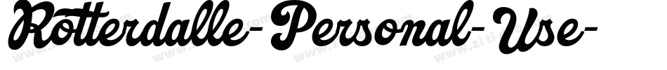 Rotterdalle-Personal-Use字体转换