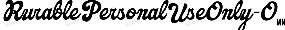 RurablePersonalUseOnly-O9jA字体转换