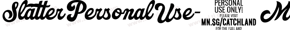 SlatterPersonalUse-8Merz字体转换