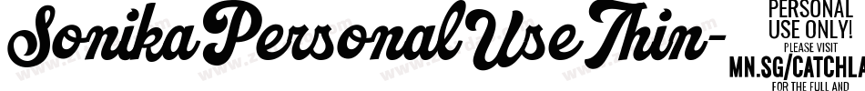 SonikaPersonalUseThin-5Y4v字体转换