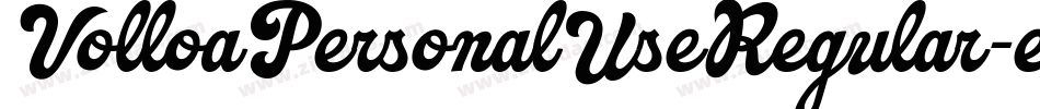 VolloaPersonalUseRegular-emLp字体转换