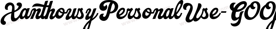 XanthousyPersonalUse-GOOjG字体转换