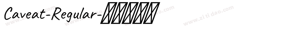 Caveat-Regular字体转换