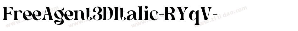 FreeAgent3DItalic-RYqV字体转换