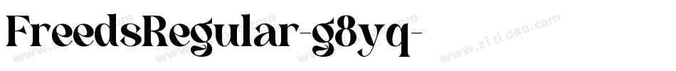 FreedsRegular-g8yq字体转换