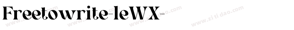 Freetowrite-leWX字体转换