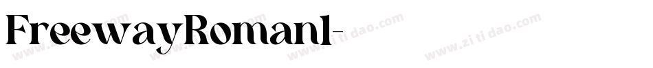FreewayRoman1字体转换