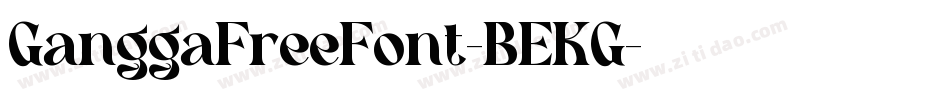 GanggaFreeFont-BEKG字体转换