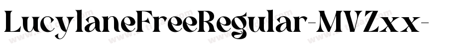 LucylaneFreeRegular-MVZxx字体转换