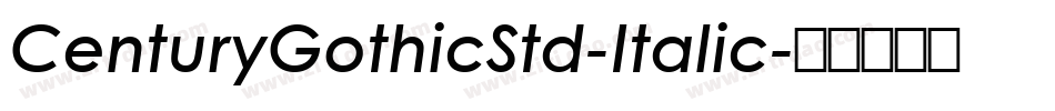 CenturyGothicStd-Italic字体转换