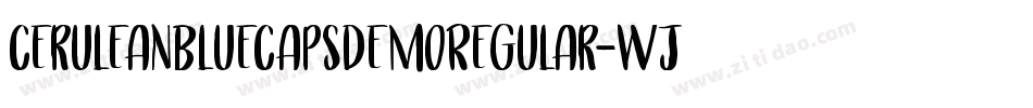 CeruleanBlueCapsDemoRegular-Wjo4字体转换