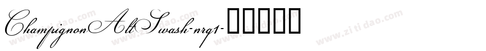 ChampignonAltSwash-nrq1字体转换