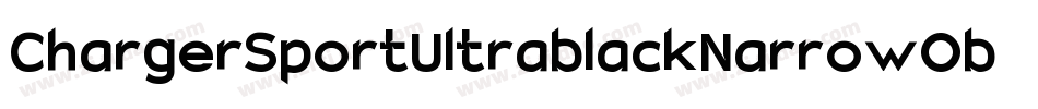 ChargerSportUltrablackNarrowOblique-Eg9n字体转换