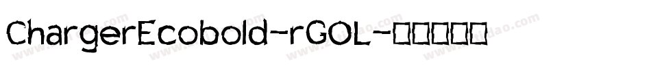 ChargerEcobold-rGOL字体转换